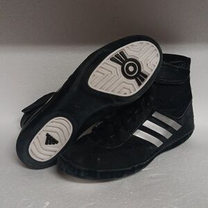 Adidas Combat Speed 5 Black White Stripes Mens Wrestling Boots Size 7.5